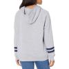 imageUltra Game NBA womens Nba Soft Fleece Pullover Hoodie Sweatshirt With Varsity StripeHeather Gray