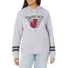 imageUltra Game NBA womens Nba Soft Fleece Pullover Hoodie Sweatshirt With Varsity StripeHeather Gray