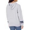 imageUltra Game NBA womens Nba Soft Fleece Pullover Hoodie Sweatshirt With Varsity StripeHeather Gray