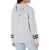 imageUltra Game NBA womens Nba Soft Fleece Pullover Hoodie Sweatshirt With Varsity StripeHeather Gray