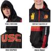 imageUltra Game NCAA mens Ncaa Official Quarter Zip Pullover Hoodie Windbreaker JacketBlack