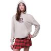 imageUltra Game NCAA womens Ncaa Official Soft Fleece Pullover Hoodie Sweatshirt With Varsity StripeSand