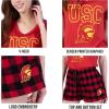 imageUltra Game NCAA womens Ncaa Official Wotee Shirt ampamp Flannel Shorts Pajama SetCardinal Red