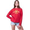 imageUltra Game Womens NCAA Official Oversized Fleece Distressed Crew Pullover SweatshirtTeam Color