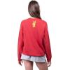 imageUltra Game Womens NCAA Official Oversized Fleece Distressed Crew Pullover SweatshirtTeam Color