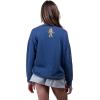 imageUltra Game Womens NCAA Official Oversized Fleece Distressed Crew Pullover SweatshirtTeam Color