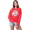 imageUltra Game Womens NCAA Official Oversized Fleece Distressed Crew Pullover SweatshirtTeam Color