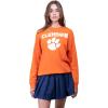 imageUltra Game Womens NCAA Official Oversized Fleece Distressed Crew Pullover SweatshirtTeam Color