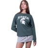 imageUltra Game Womens NCAA Official Oversized Fleece Distressed Crew Pullover SweatshirtTeam Color