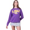 imageUltra Game Womens NCAA Official Oversized Fleece Distressed Crew Pullover SweatshirtTeam Color