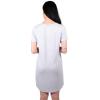 imageUltra Game Womens NCAA Official Short Sleeve Crewneck Nightgown with Shirttail Hem and Screen Printed GraphicsHeather Gray