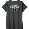 imageWomens WNBA New York Liberty Top Court VNeck TShirtDark Heather Grey