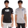 imageUltra Game Mens Standard NBA Official SuperSoft 2 Pack Active Tee ShirtBlack Heather Grey