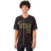 imageUltra Game NBA Mens Soft Button Up Baseball T Shirt for MenBlack