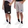 imageUltra Game NBA Mens SuperSoft 2 Pack Active Training ShortsBlack  Heather Gray