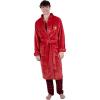imageUltra Game NCAA Mens Lounge Bath Robe USC Trojan Cardinal Red 1SIZE