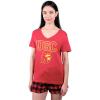 imageUltra Game NCAA womens Ncaa Official Wotee Shirt ampamp Flannel Shorts Pajama SetCardinal Red