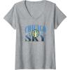 imageWomens WNBA Chicago Sky Courtside VNeck TShirtHeather Grey