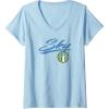 imageWomens WNBA Chicago Sky Officially Licensed VNeck TShirtBaby Blue