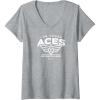 imageWomens WNBA Las Vegas Aces Full House VNeck TShirtHeather Grey