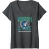 imageWomens WNBA Minnesota Lynx Home Court VNeck TShirtDark Heather Grey