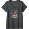 imageWomens WNBA New York Liberty Commissioners Cup 2023 Crown Affair VNeck TShirtDark Heather Grey