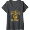 imageWomens WNBA Property Of Los Angeles Sparks Licensed VNeck TShirtDark Heather Grey