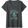 imageWomens WNBA Property Of New York Liberty Licensed VNeck TShirtDark Heather Grey