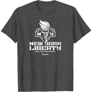 imageNew York Liberty WNBA Team TShirt Black Womens Small Short Sleeve Crew Neck Classic Fit Cotton 60 Polyester 40Dark Heather Grey
