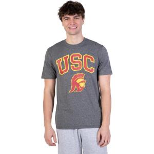 imageUltra Game Mens NCAA Official Poly Interlock Tee ShirtHeather Charcoal