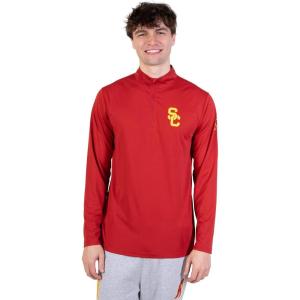 imageUltra Game Mens NCAA Official Quarter Zip Pullover SweatshirtCardinal Red