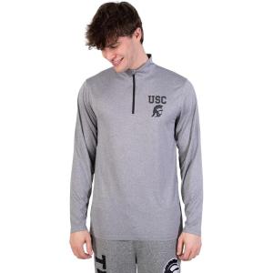 imageUltra Game Mens NCAA Official Quarter Zip Pullover SweatshirtHeather Gray