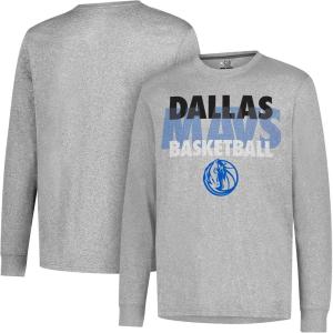 imageUltra Game NBA Official Mens Super Soft Supreme Long Sleeve TShirt  Unisex Dallas Mavericks Heather Gray XLarge