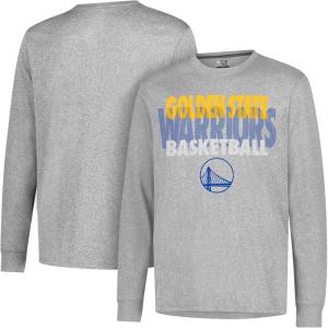 imageUltra Game NBA Official Mens Super Soft Supreme Long Sleeve TShirt  Unisex Golden State Warriors Heather Gray Large