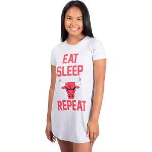 imageUltra Game NBA Womens Super Soft Sleepwear Pajama Loungewear Tee Shirt NightgownChicago Bulls