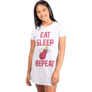 imageUltra Game NBA Womens Super Soft Sleepwear Pajama Loungewear Tee Shirt NightgownMiami Heat