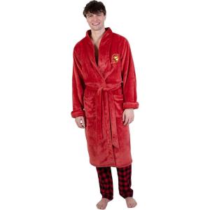 imageUltra Game NCAA Mens Lounge Bath Robe USC Trojan Cardinal Red 1SIZE