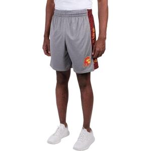imageUltra Game NCAA Mens NCAA Official Poly Interlock ShortsHeather Gray