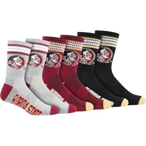 imageUltra Game NCAA boys Ncaa Official Athletic Cushioned Secure Fit Team Crew SocksAssorted