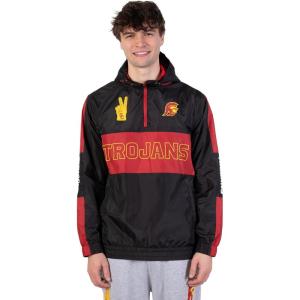 imageUltra Game NCAA mens Ncaa Official Quarter Zip Pullover Hoodie Windbreaker JacketBlack