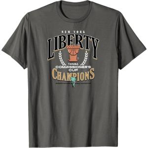 imageWNBA New York Liberty Commissioners Cup 2023 Crown Affair TShirtAsphalt Grey
