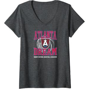 imageWomens WNBA Atlanta Dream Home Court VNeck TShirtDark Heather Grey