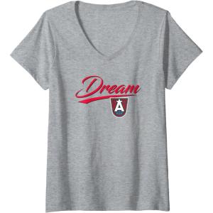 imageWomens WNBA Atlanta Dream Officially Licensed VNeck TShirtHeather Grey