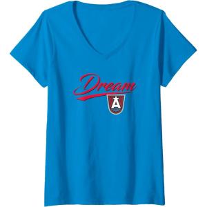imageWomens WNBA Atlanta Dream Officially Licensed VNeck TShirtSapphire Blue