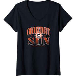 imageWomens WNBA Connecticut Sun Courtside VNeck TShirtBlack