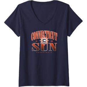 imageWomens WNBA Connecticut Sun Courtside VNeck TShirtNavy Blue