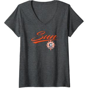 imageWomens WNBA Connecticut Suns Officially Licensed VNeck TShirtDark Heather Grey