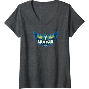 imageWomens WNBA Dallas Wings Fan Base VNeck TShirtDark Heather Grey