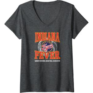 imageWomens WNBA Indiana Fever Home Court Midtown VNeck TShirtDark Heather Grey