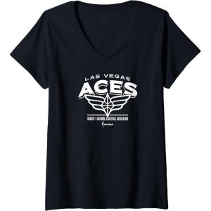 imageWomens WNBA Las Vegas Aces Full House VNeck TShirtBlack
